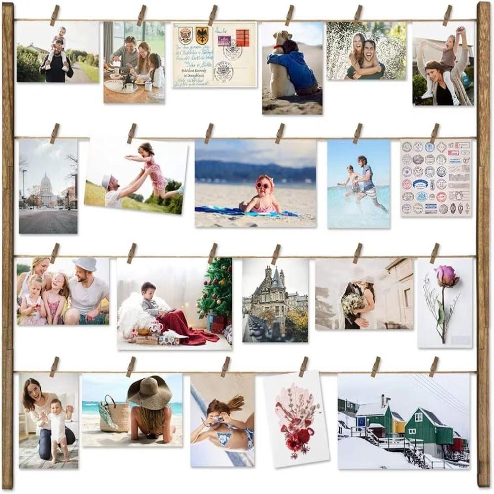 50/100pcs Reusable Clothespin Wooden Wooden Clamp Photo Clips for Hanging Pictures Paper DIY Crafts