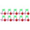 10 Pcs Fishing Rod Alarm Dual Alert Bells Fishing Bells Clips with 2 Holes of Different Sizes for Night Fishing