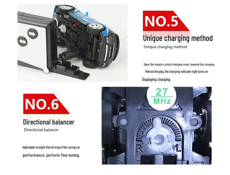 Мини-машинка на радиоуправлении с высокой скоростью, перезаряжаемая, в банке с легким открытием