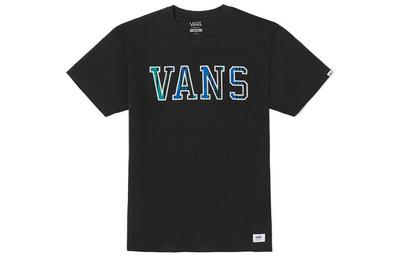 Vans Футболки Унисекс Черные С Круглым Вырезом Умеренный Прямой Крой VN0A7S5XBLK