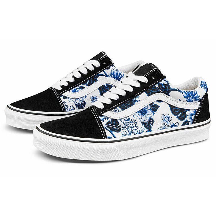 Vans Кроссовки унисекс Old Skool с цветочным принтом, синие, белые VN0A7Q2JY6Z