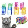 Interactive Colorful Spiral Coil Cat Spring Toy for Kittens