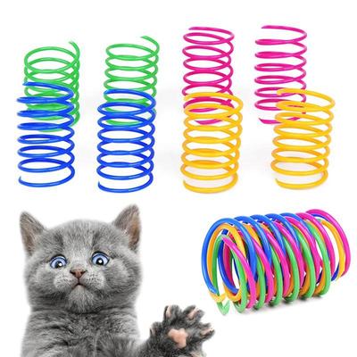 Интерактивная красочная спиральная кошка-пружинка для котят