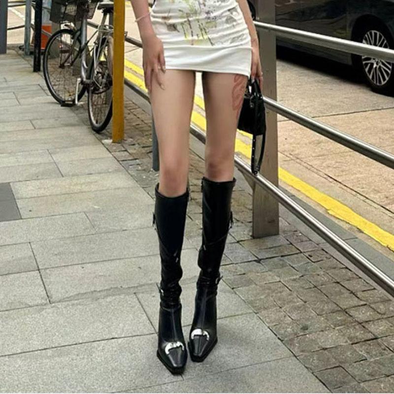 Functional Wind Spice Girls Boots Women's Autumn New Catwalk Pointed Barb High Heel High Boots