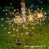 LED Solar Outdoor Firefly Firework Jellyfish Lights, Ground Insert Decorative Courtyard Landscape Atmosphere Lights