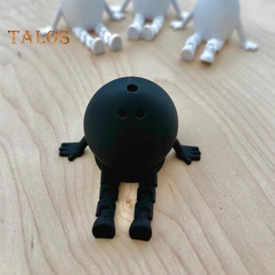 Гибкий боулинг-приятель, настольный мяч для боулинга с шарнирными ножками, 3D-печатный орнамент на тему боулинга, подарки для любителей боулинга