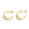 New retro fashion titanium steel earrings temperament high sense versatile stainless steel earrings personality niche women
