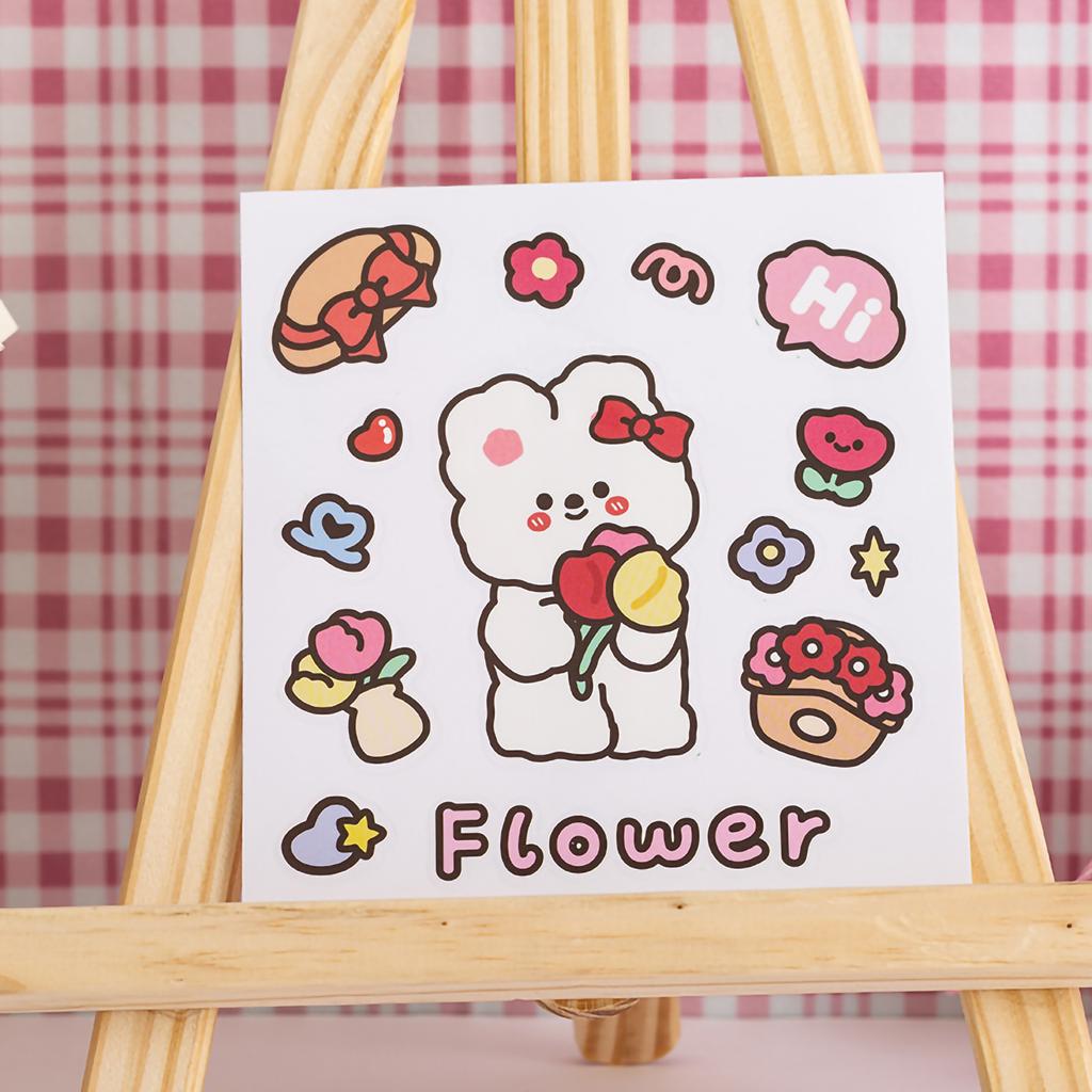 Наклейки Мультяшные милые наклейки Чашка для воды Ручные бухгалтерские книги Мобильный телефон ПВХ наклейки