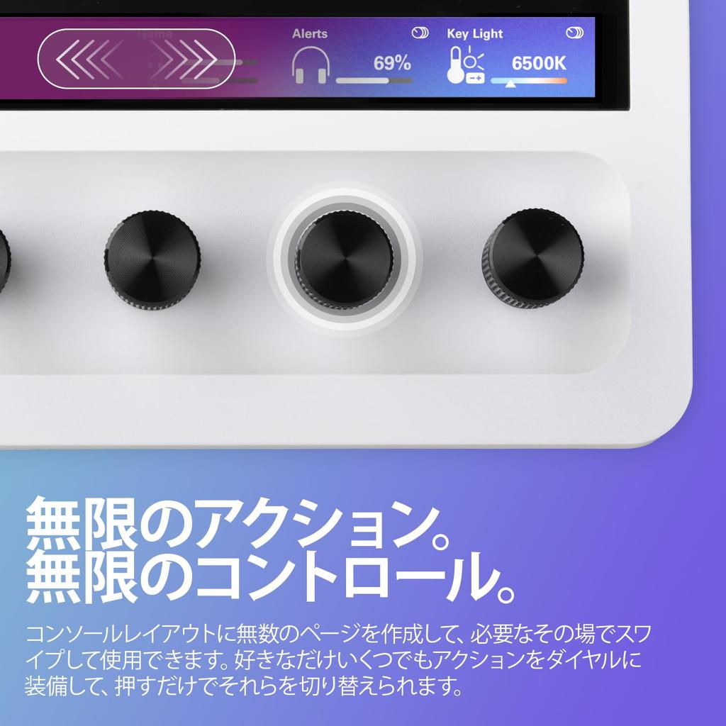 Elgato Stream Deck Audio Live Production и студийный контроллер для контента, совместимый + белый, микшер, создатели, потоковая передача, распространение, игры,