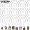 20PCS Transparent Plastic Photo Frame Keychains Mini Photo Empty Hanging Pendants Graduation Commemorative Gifts Event and Party Supplies