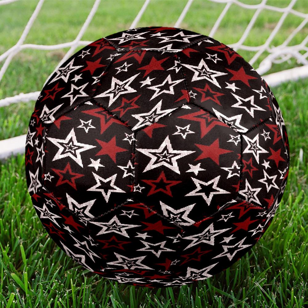 1PC White Stars Size 5 Soccer Balls, Anti-Slip, Outdoor Sport, a Unique Gift, Birthdays, Christmas gifts Valentine'S Day gifts A6