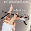 Vintage Anti-Blue Light Reading Glasses Women's Oval Metal Frame Designer Fashion Y2K Man Optical Frames Computer Glasses