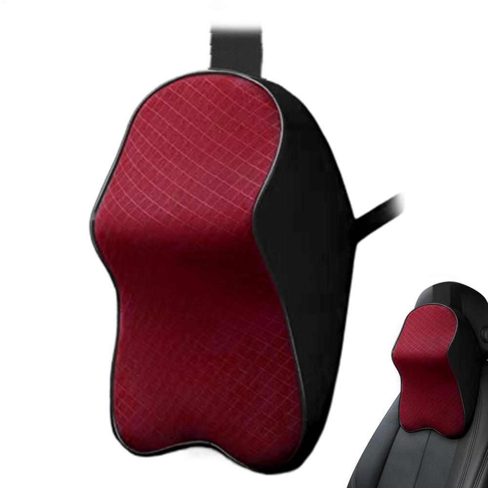 Супер удобная подушка для подголовника автомобиля, гибкая автомобильная подушка для шеи, мягкая подушка для поясницы, гибкая пена, дышащий регулируемый ремень