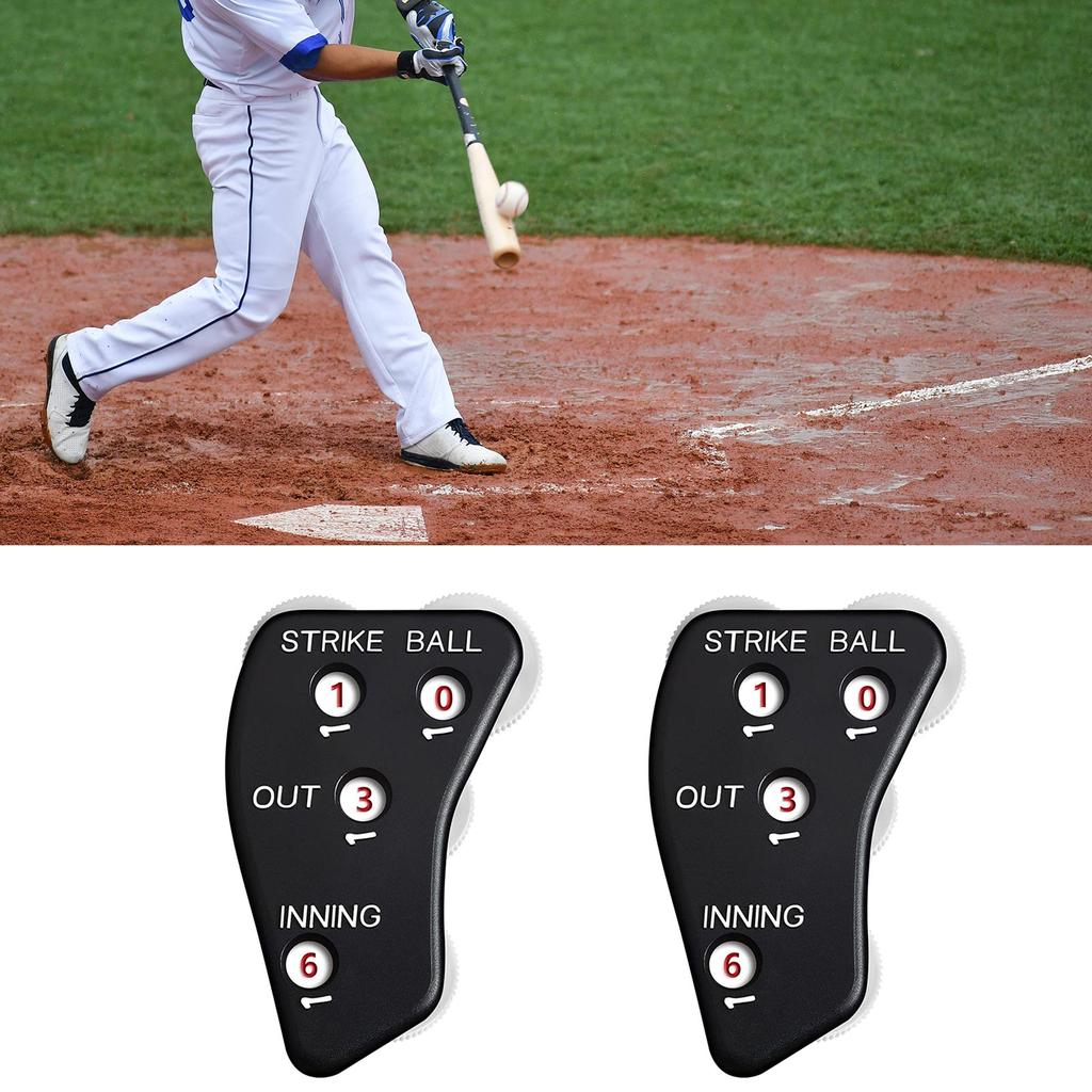 2Pcs 4 Wheel Baseball Indicator Umpire Baseball Counter Clicker for Softball Recording Balls Baseball Umpire Clicker Set