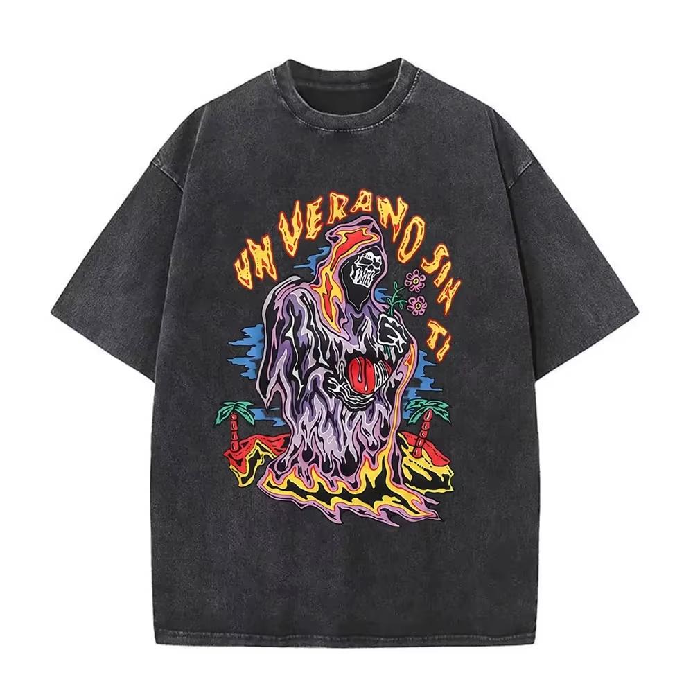 Bad Bunny Mugshot Graphic Tshirt Vintage Washed Latin Rap Merch Hip Hop Unisex Oversized Crew Neck Cotton Short Sleeve Tee Tops
