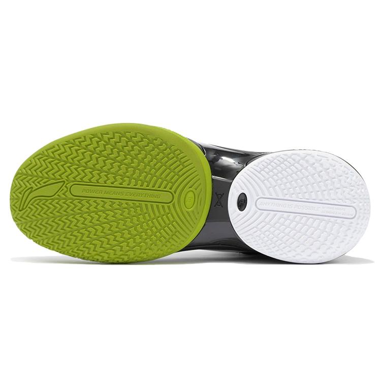Li Ning Power 8 износостойкие дышащие кроссовки для баскетбола средней высоты мужские Цвет: Фруктовый сок Зеленый ABPR035-6
