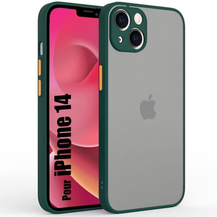 Protective Case - PROSHOP - for iPhone 14 - Matte Silicone - Night Green - Semi-rigid