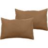 Set of 2 Palace Pure Cotton Dyed Washed Pillowcases 63 Threads/cm² South Wind - Palace Cognac - Set of 2 Pillowcases 50 X 70 Cm