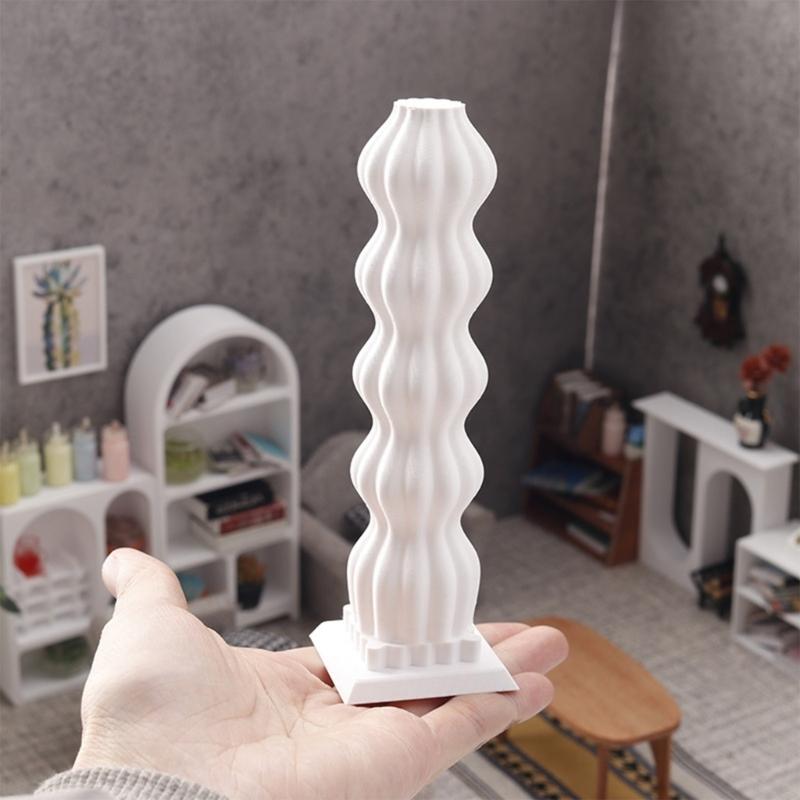 Миниатюрная напольная лампа, фигурка для 1:Декор для кукольного домика масштаба 1:12 с имитационным дизайном и функциональным освещением