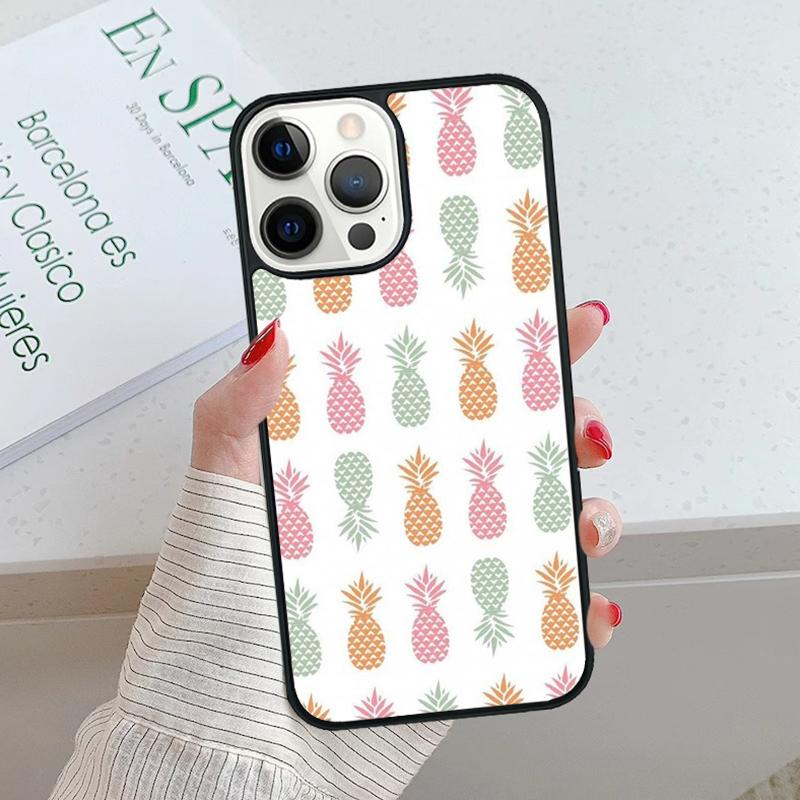 Милый чехол для телефона с рисунком ананаса для iPhone 17 Air 15 16 16e 14 13 Pro Max Coque 12 11 Pro Max PLUS мобильные fundas чехол