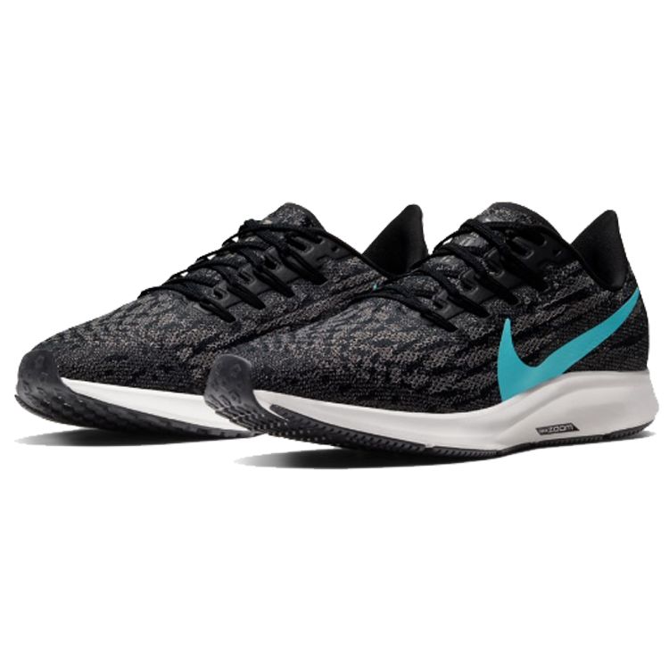 Nike Pegasus 36 Удобные Нескользящие Легкие Повседневные Кроссовки с Низким Верхом Унисекс Черный Синий Белый AQ2203-010