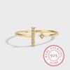 Creative Versatile S925 Silver Rings for Women Open Adjustable RingSterling Silver Engagement Rings Zircon Rings