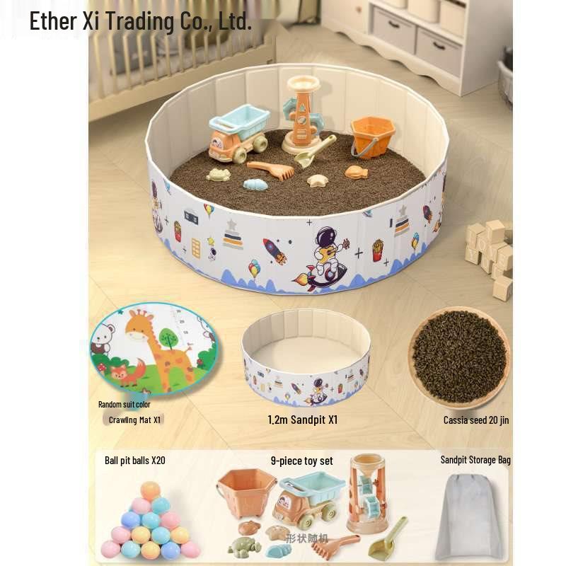 Детская песочница и бассейн с океаническими шариками с ограждением и семенами кассии, игрушки для песка для помещения