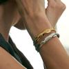 AHNI Curve Bangle _ gold/silver