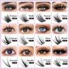 12Lines DIY Big Capacity Dovetail Eyelash Extension Firm Easy-grafting Eyelashes Mix Length C/D Curl Lashes Cluster Soft Ribbon