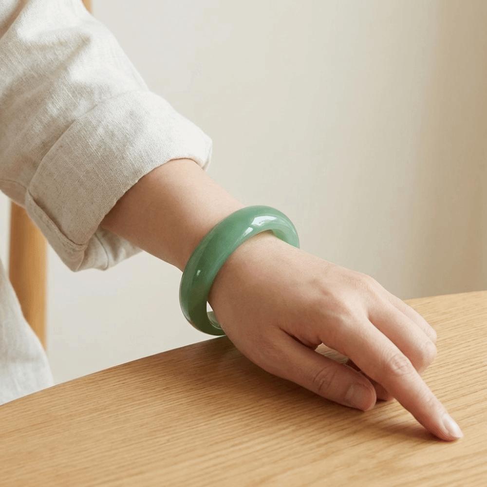 Round Resin Bangle Europe American Style Exaggerated Bracelet Temperament Cuff Bangles  Girls