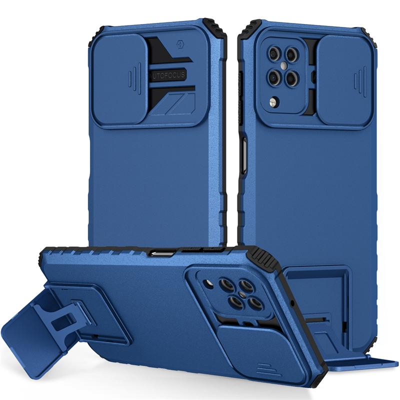 For Samsung Galaxy A12 5G Case Slide Camera Protector Armor Kickstand Hard Phone Case For Samsung A12 A 12 A12 Holder Back Cover