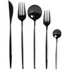 Stainless Steel Cutlery Set - DKD Home Decor - 20 Pieces - Black - Dishwasher Safe - Elegant