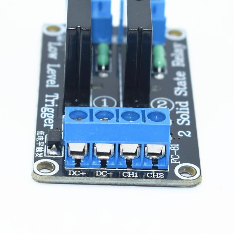 2-канальный модуль твердотельного реле низкого уровня 5 В с предохранителем Твердотельное реле 250 В 2 А