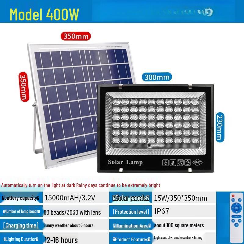 Nu Feng Black King Kong Golden Bean 400W Solar Floodlight