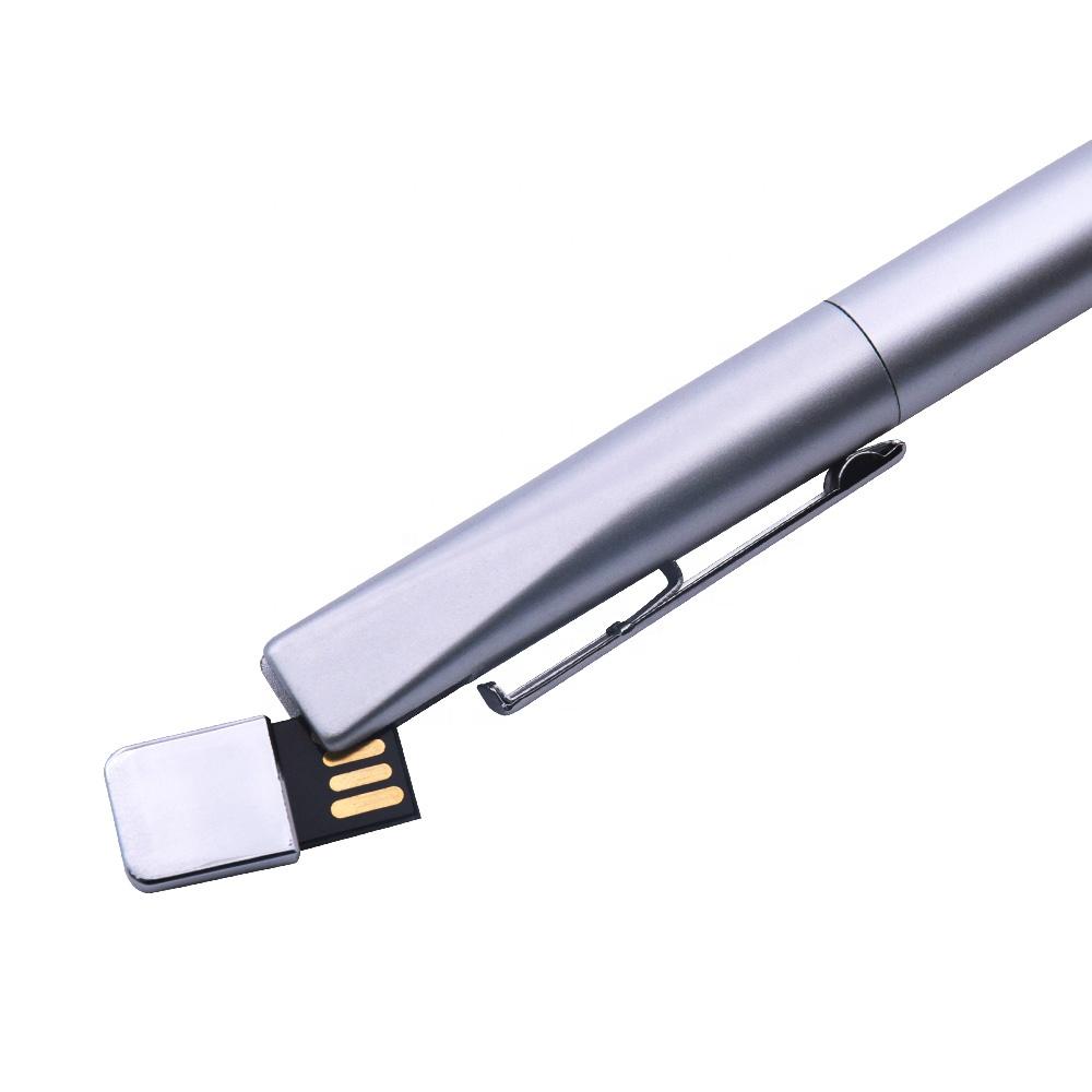 Персонализированная шариковая ручка USB-флешка USB-флешка с логотипом Корпоративный подарок USB-накопитель 16 ГБ 32 ГБ 64 ГБ 128 ГБ