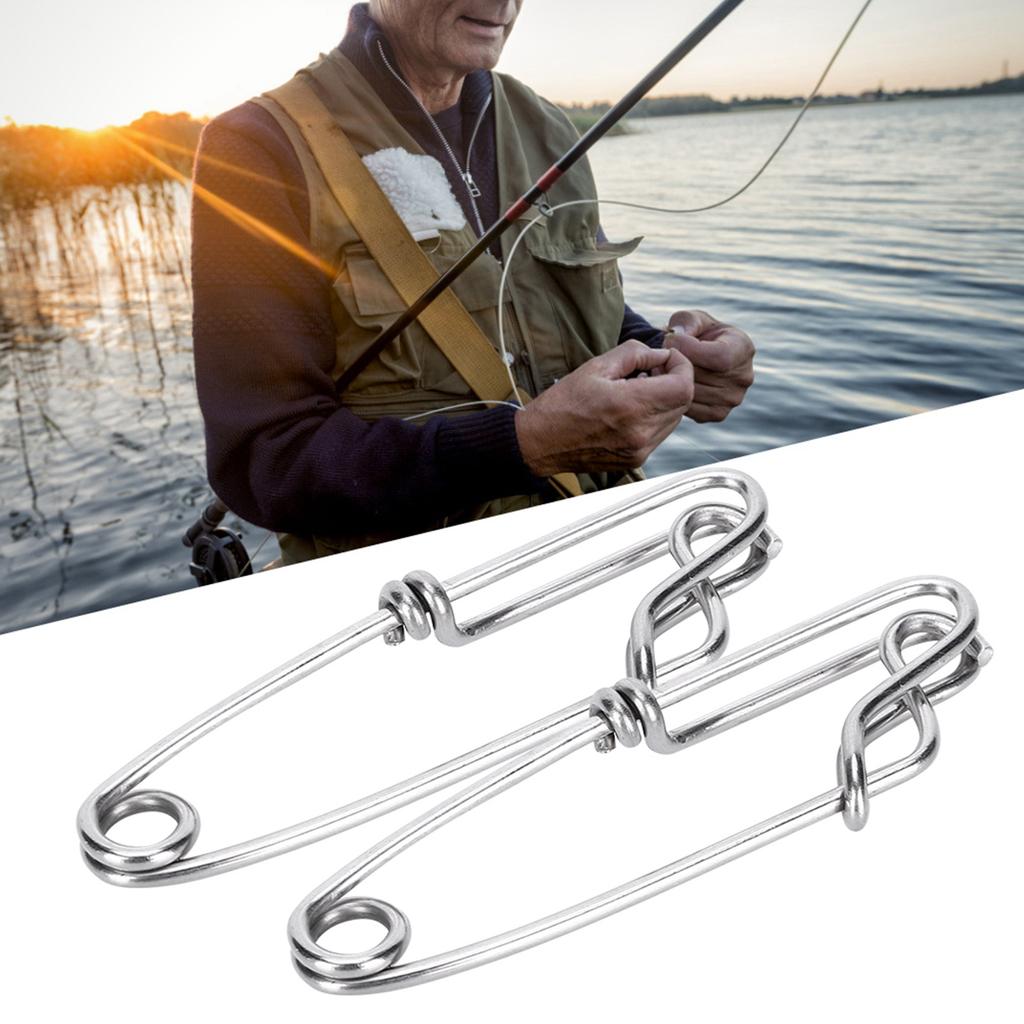 15pcs Stainless Steel Tuna Clips Longline Branch Hangers Snap Fishing Accessory Easy On Off