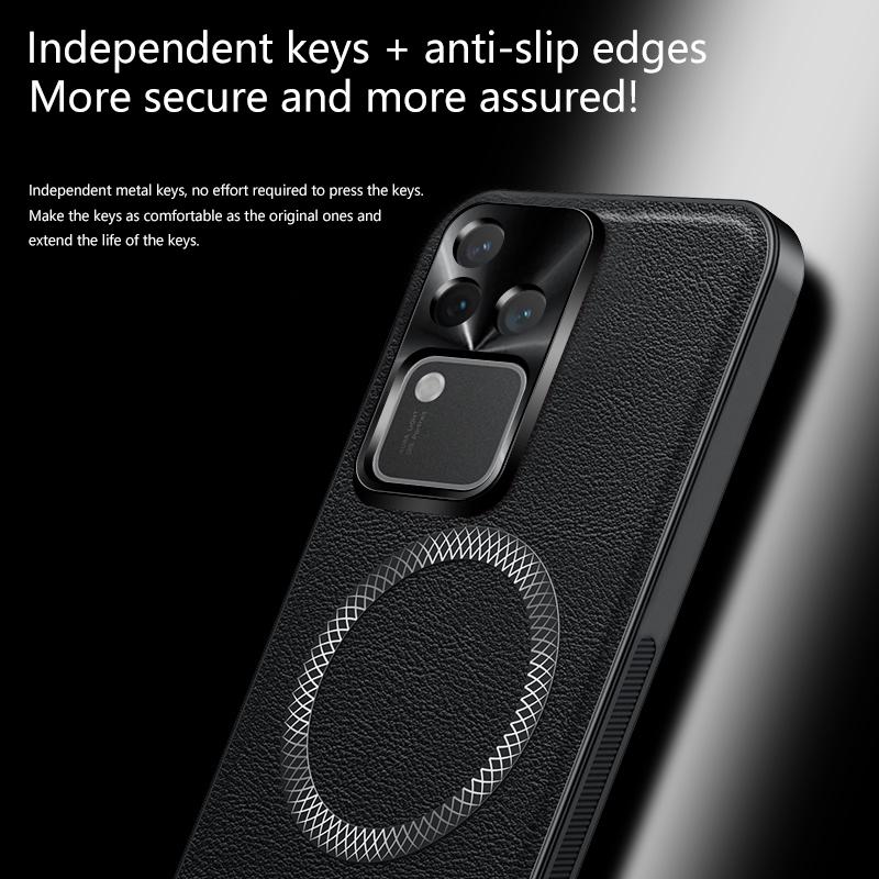 Для Vivo S18 Pro V30 Pro Чехол Магнитный Элегантный Кожаный Износостойкий Объектив Полностью Закрытый Нескользящий Защита Края Рамка