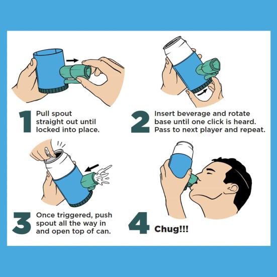 Drink Roulette Game Spring-loaded Drink Dispenser Twist-and-Pass Party Game Drinking Game Prop Funny White Elephant Gifts