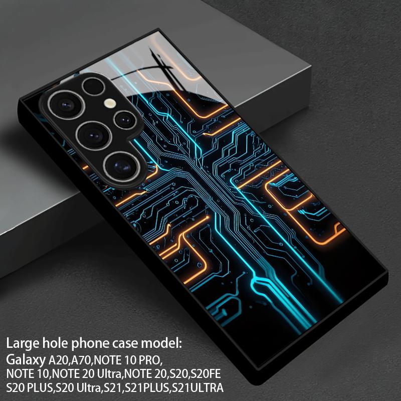 Чехол для телефона с 2D-рисунком для Samsung S26 S25 S24 S23 S22 S21 S20 A56 A36 A16 Защитная крышка из закаленного стекла