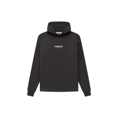 Свободная толстовка Essentials с логотипом из бархатного флока SS22 Мужские топы Железно-черный FOG-SS22-148