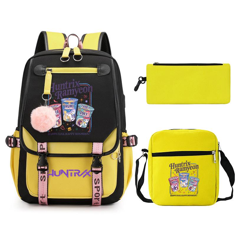 Animation Cartoon Printing High Value Fashion Shoulder Bag Casual Pencil Bag Campus Trend Student Schoolbag