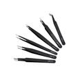 Hand Tools 6 PCS Antistatic Stainless Steel Tweezers Industrial Repair Precision Maintenance Curved Tool Home Work Model Making