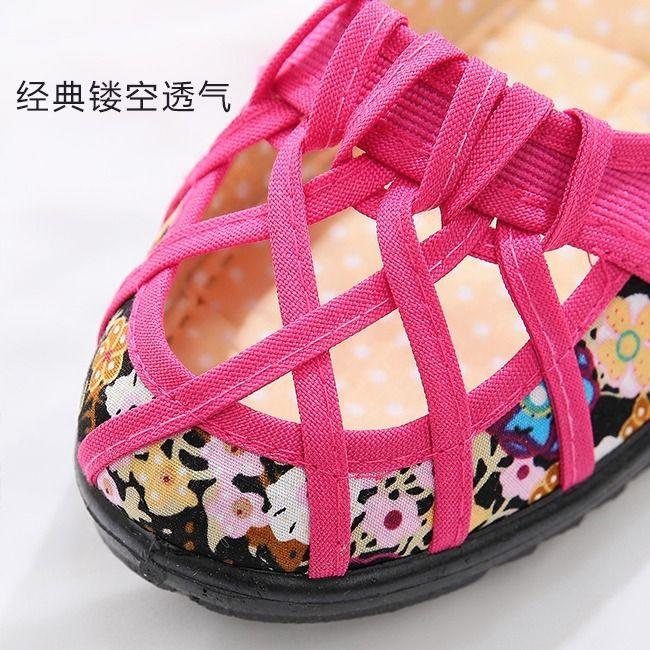 Туфли на плоской подошве, женские туфли-лодочки, 2024, обувь для народных танцев с цветочным узором, легкие удобные сандалии, женские Zapatos de mujer