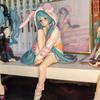 14СМ Аниме ХАТСUNE MIKU Фигурка в пижаме с ушками кролика Модель-стоппер для лапши Игрушка Кукла Фигурка Действия Коллекция Подарок ПВХ