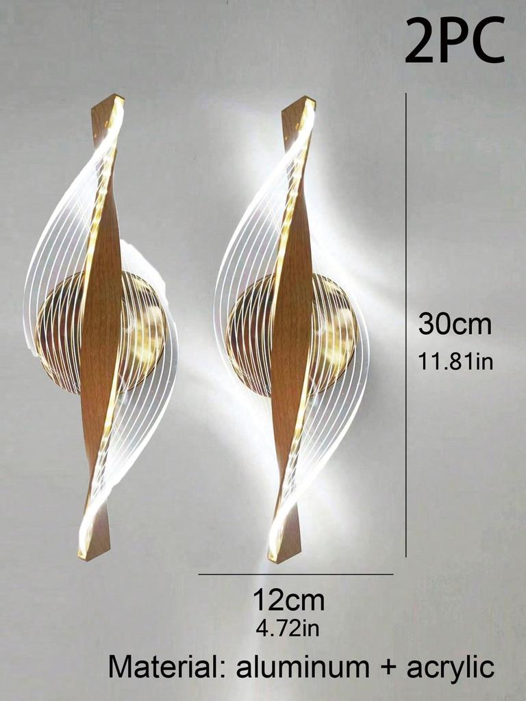 Luxury LED Modern Acrylic Gold/Black Wall Sconce,Hallways,Bedroom Night light,Outdoor Interior Lighting Wall Lamp Home Decor
