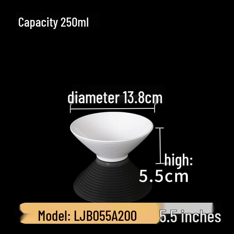 Ru Han White Melamine Noodle Bowl Set