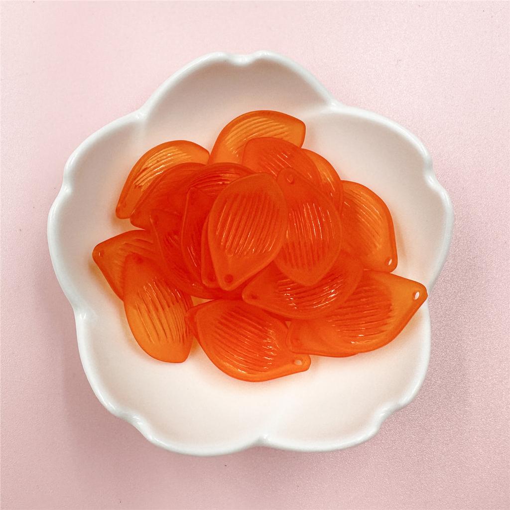 16*25 мм Изысканный головной убор Акриловый лист лотоса разбросанные бусины 20 шт. Материал полупрозрачные серьги Ювелирные аксессуары DIY Цветочный букет ручной работы