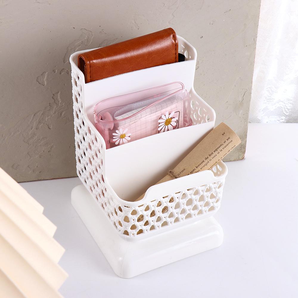 Office Supply Container Stationery Organizer Desktop Storage Box Pen Holders Make up Brush Holder