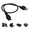 US NEMA 5-15P 3Pin Male To IEC320 C5 Female Cloverleafs Power Cable Cord for Laptops Notebook Power Adapters