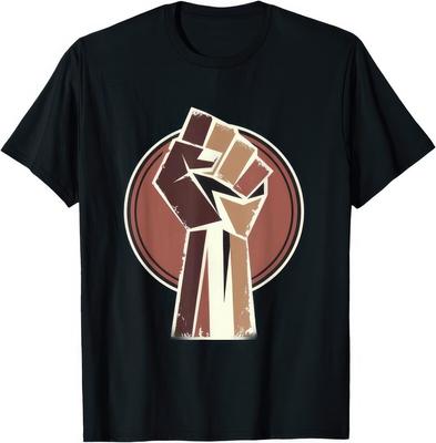 Сила черной истории Кулак Мотивация BLM BHM Единство Футболка